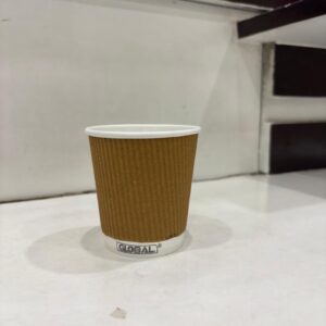 brown disposables cup